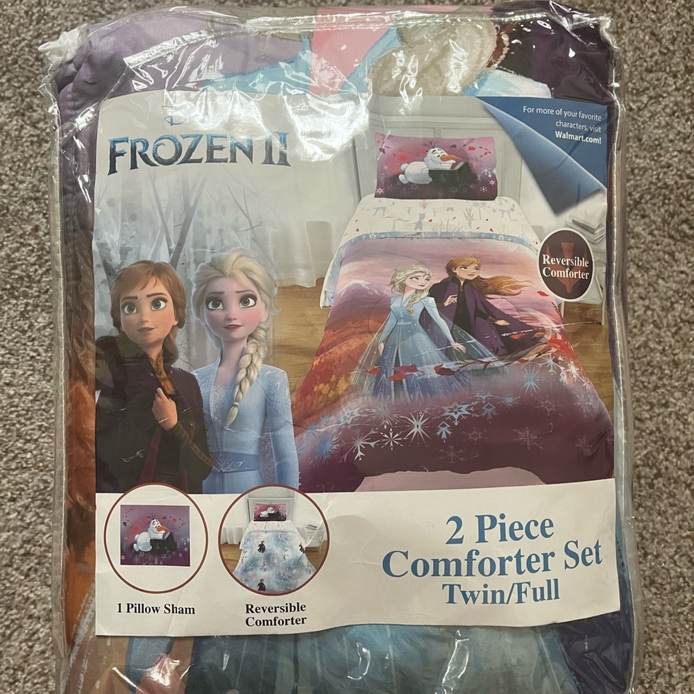 Disney Frozen II Comforter Set - Purple and Blue